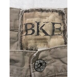 BKE Buckle Mens‎ Pants 38X Khaki Chino Flat Front Uniform Solid Raw Hem